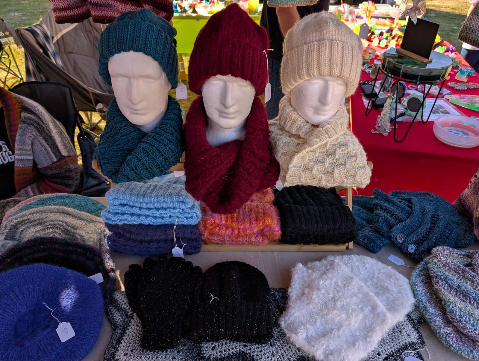 Beanies and infinity scarves