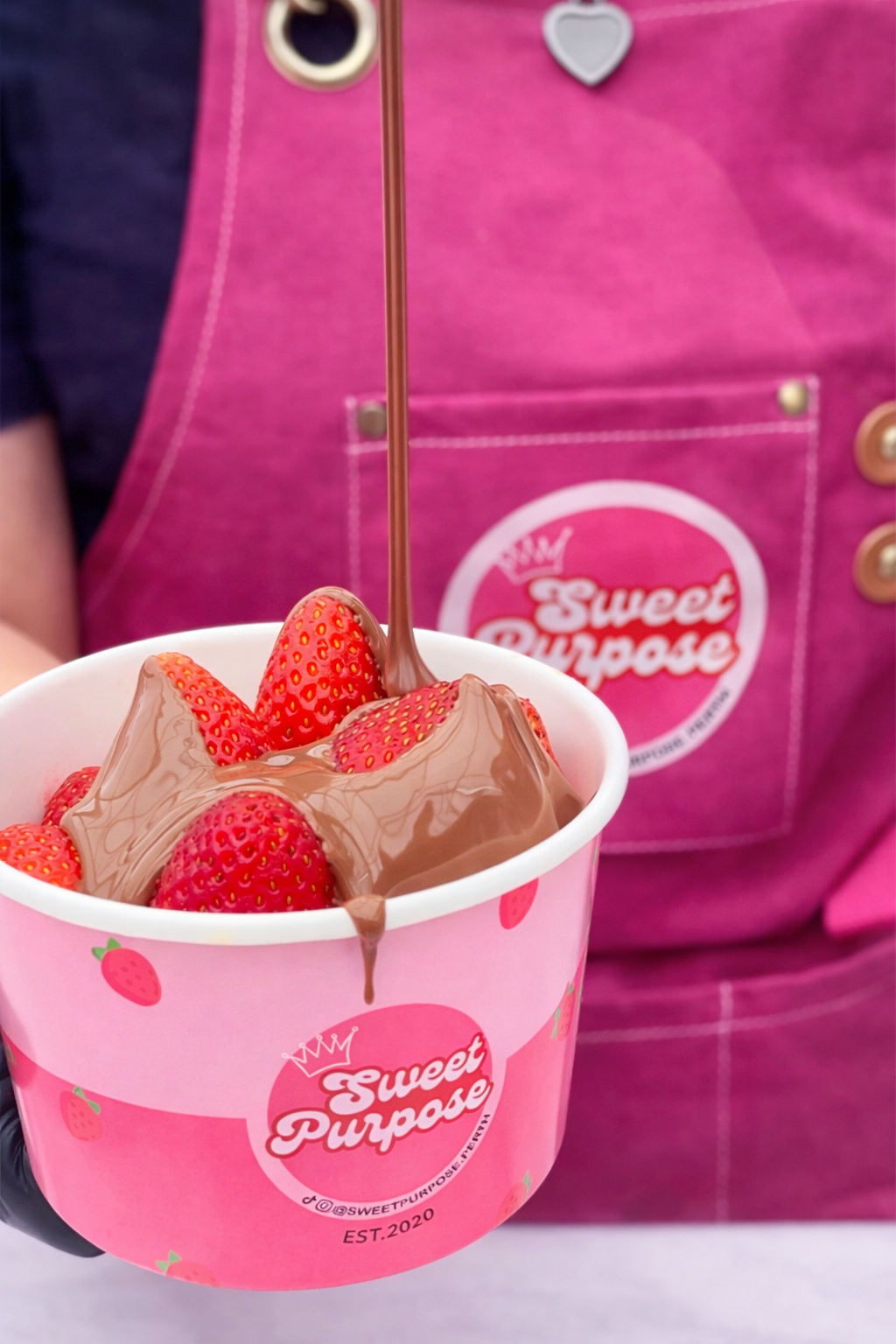 Action Shot: Milk Chocolate Strawberry