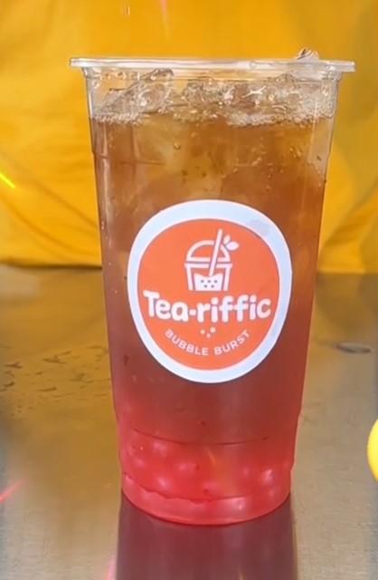 Peach, Strawberry Fruit Bubble Tea