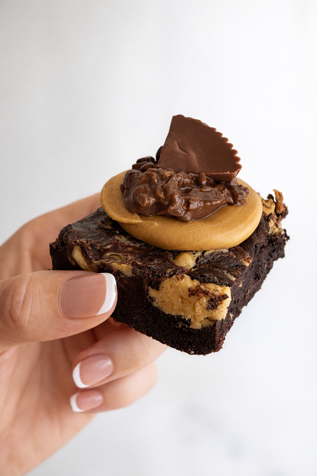 Peanut truffle brownie