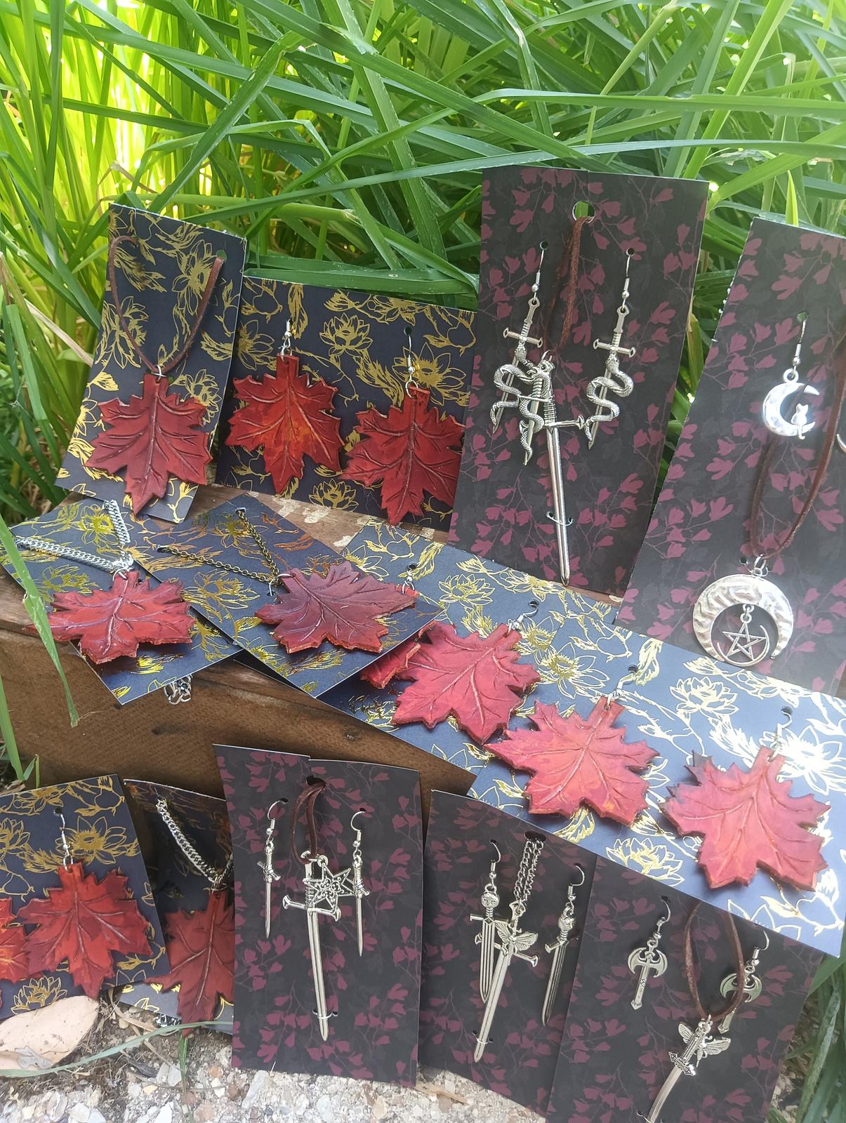 Handcarved Leather Jewellery