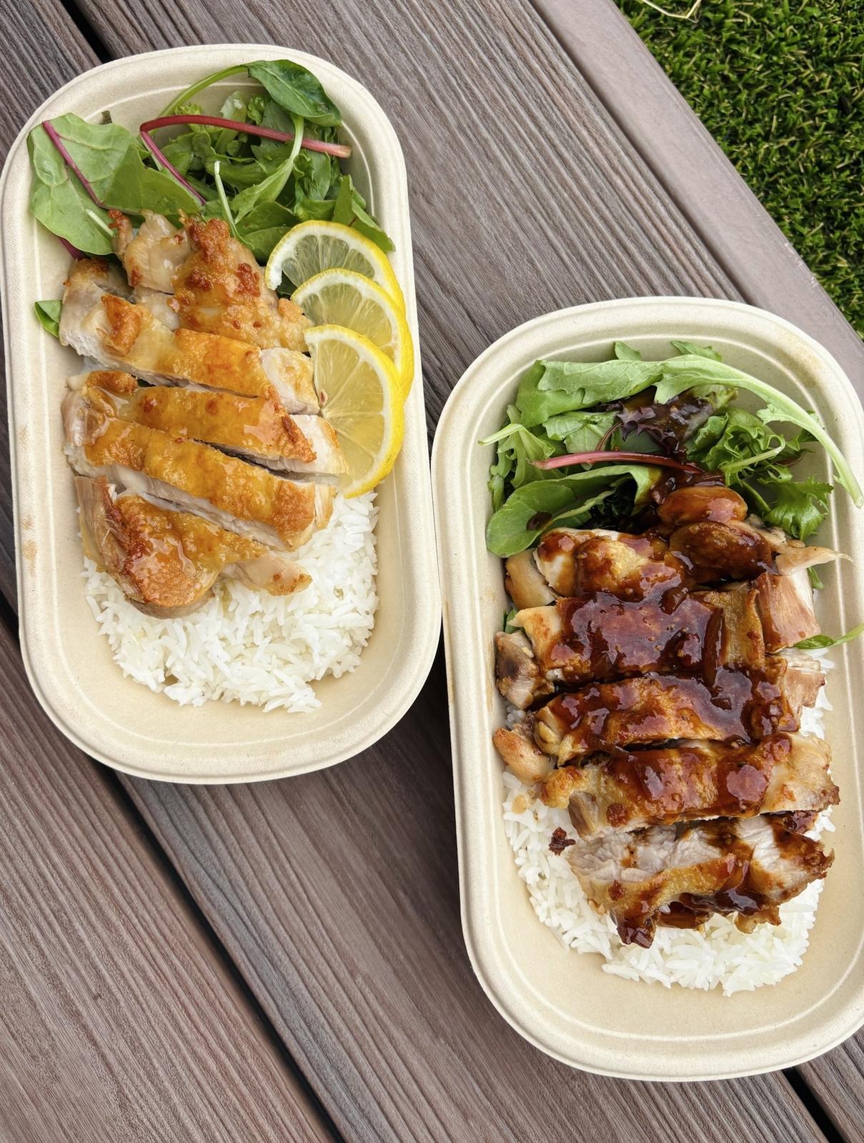 05- Lemon / Black Pepper Crispy Chicken with steamed rice