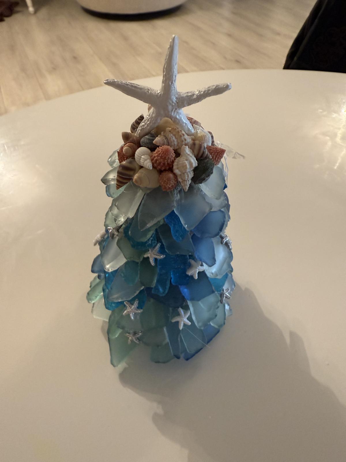 Sea Glass Xmas Trees