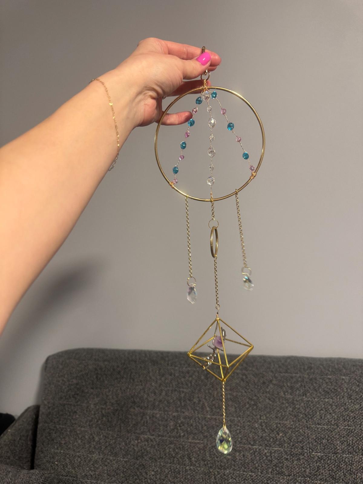 Spider crystal sun catcher