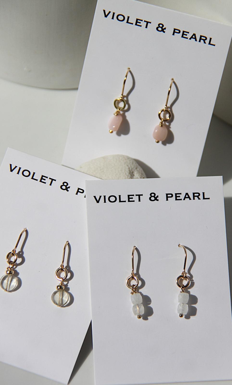 VIOLET & PEARL earrings 