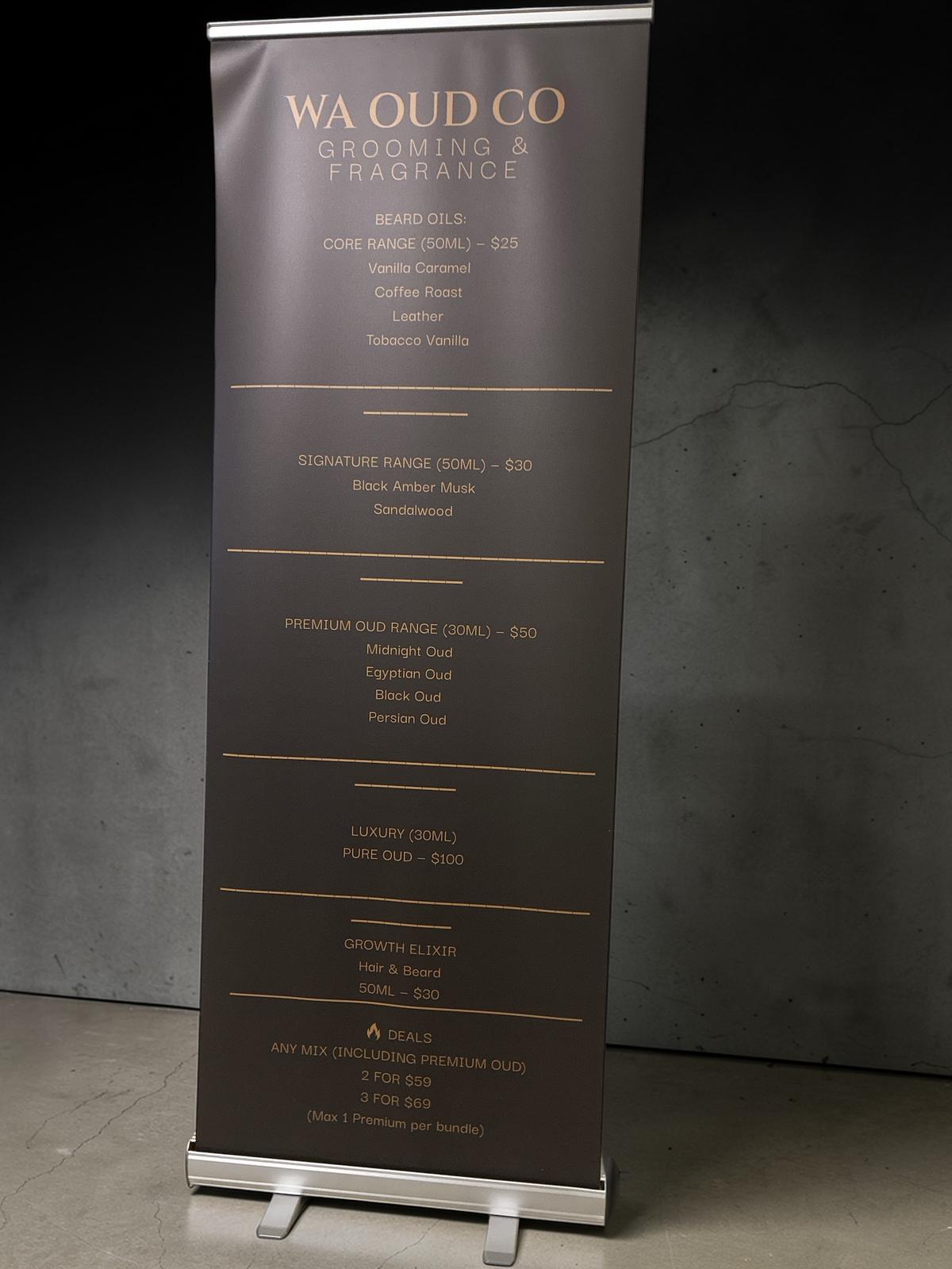 Beard oil Product Range
