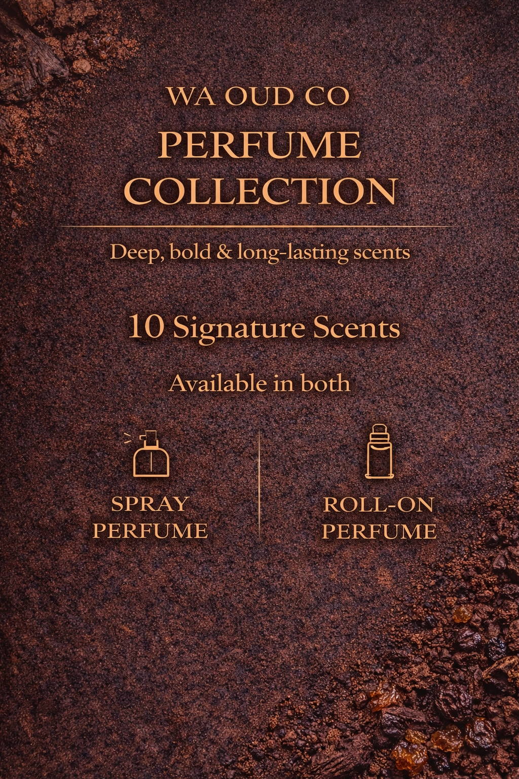 Perfumes Available in both Natural roll on and EDP sprays