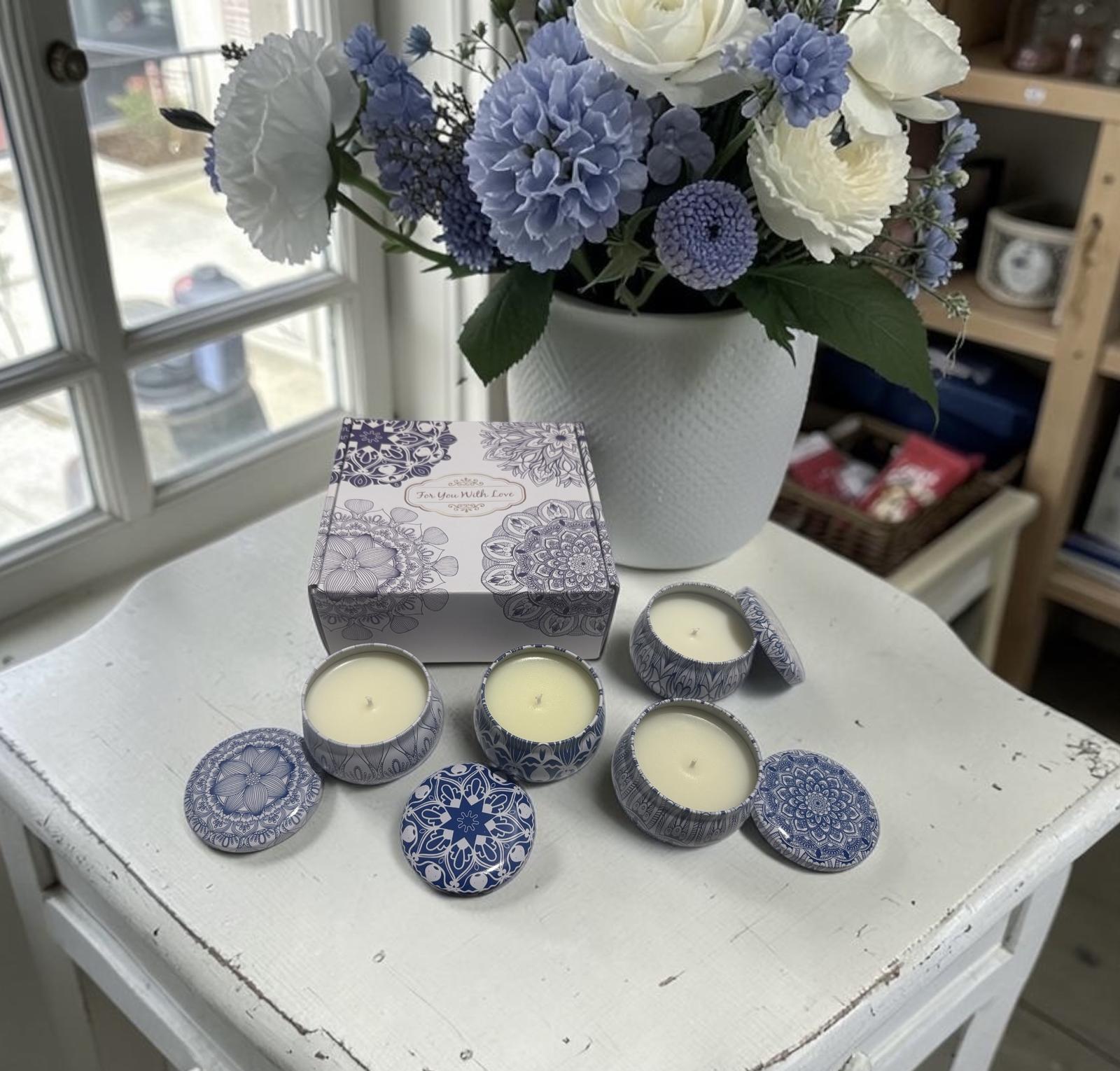 Gift set of 4 All Natural Moisturising Candles