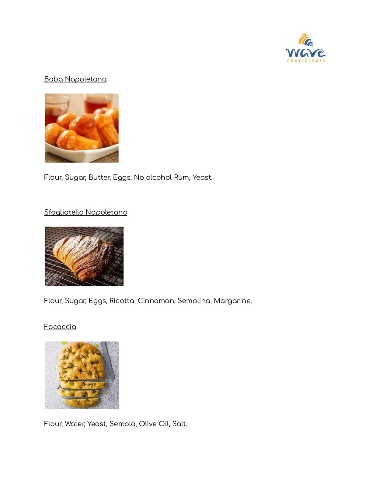 Wave menu
