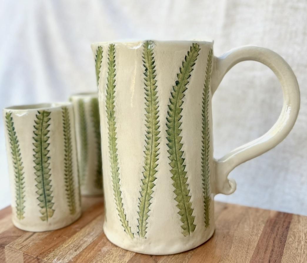 jug - banksia leaves