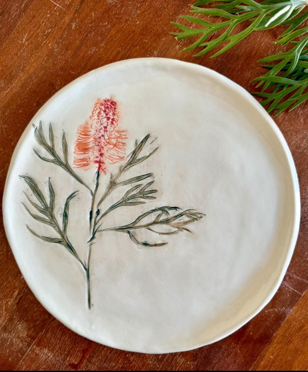 Stoneware Ceramic Platter - Grevillea