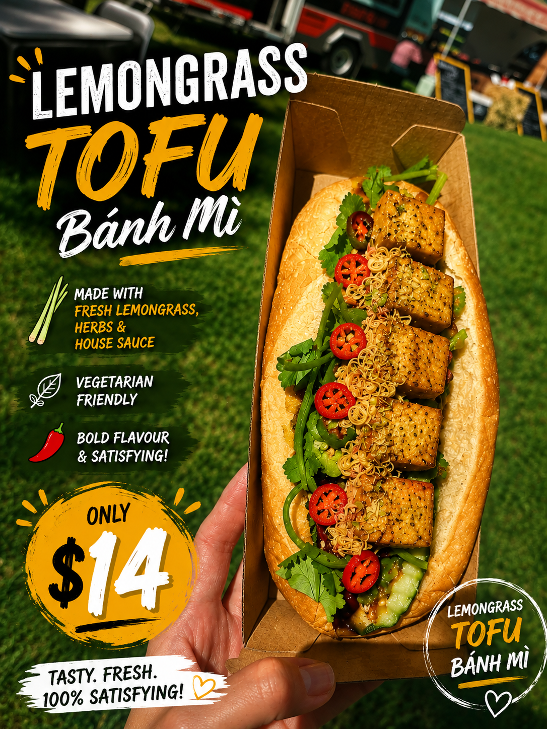 Lemongrass tofu banh mi