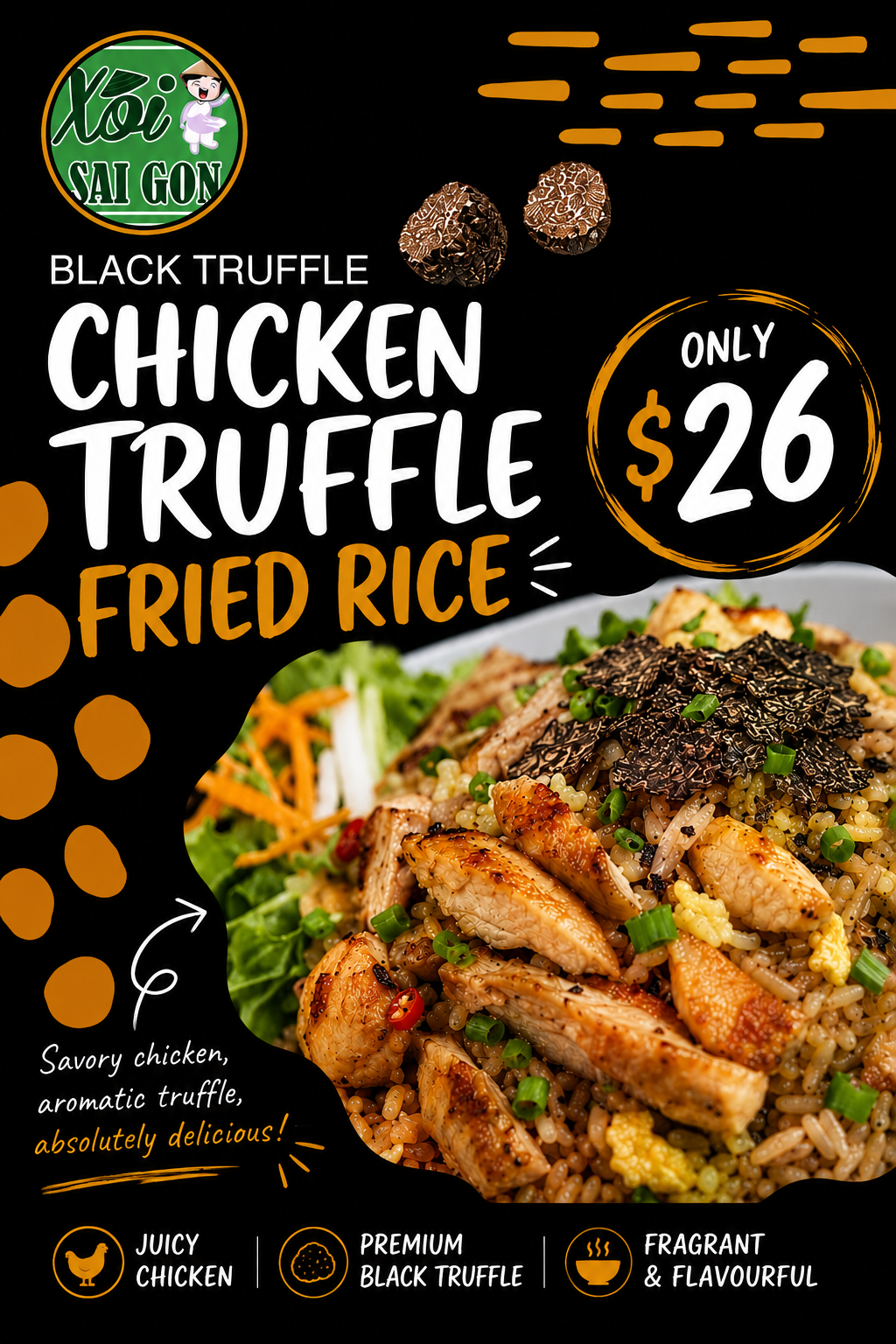 Chicken truffle fried.rice